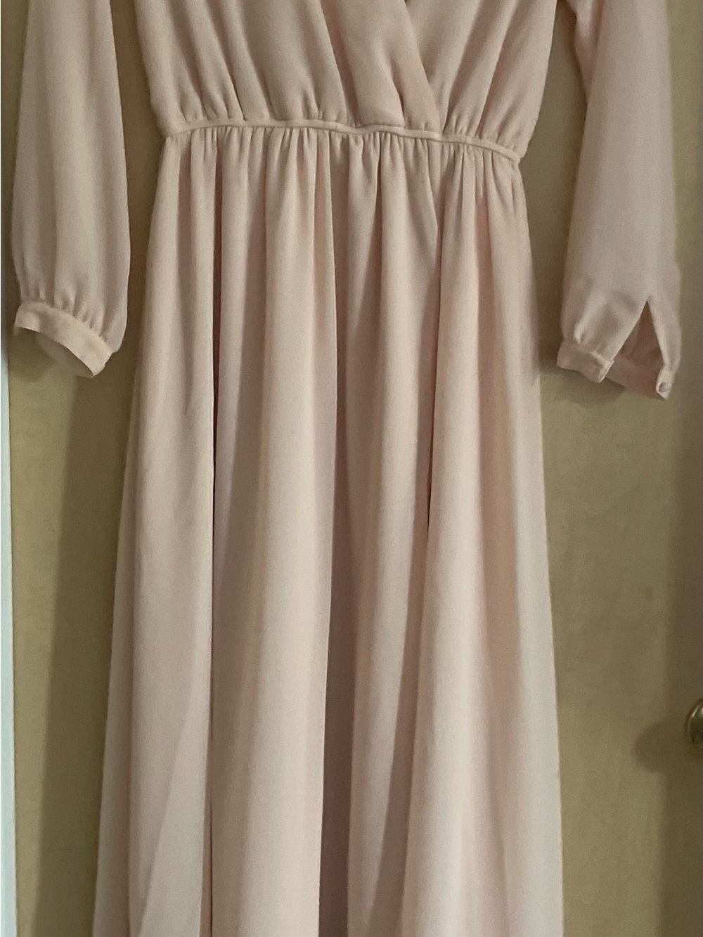 Lulu's Light Blush Long-Sleeve Maxi Dress